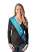 Mom to be Sash - Soft, Blue Satin with Silver Glitter - Baby Shower Sash for Mom - Baby Boy or Twins - Neutral - Best Baby Shower Gift or Baby Shower Decorations