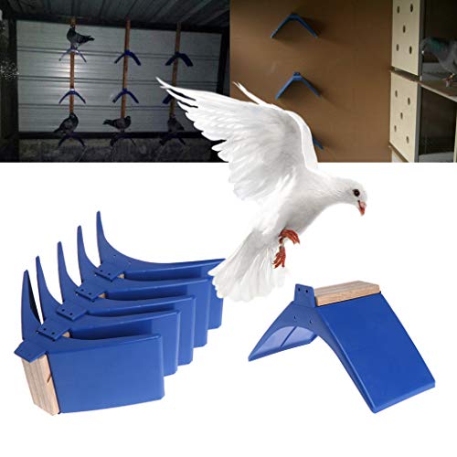 Abicial 5Pc Pigeon Bird Stand, Pigeon Perch Plastic Heat Resistance Dove Rest Roost Bird Stand Holder Supplies