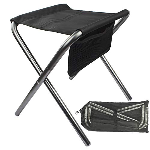 TAOHUA GARDEN Folding Camping Stool Portable Large Size Aluminum Alloy Oxford Fabric for Camping Hiking Fishing Travel Beach BBQ Other Outdoor Activies