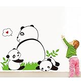 Voberry® Home Decor Mural Vinyl Wall Sticker Removable Cute Panda Mom and Kids Family Nursery RoomWall Art Decal for Kids' Room