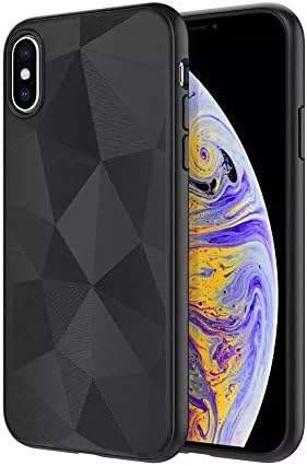 SVIMO Flexible TPU Shockproof Back Cover for iPhone X (Midnight Black)