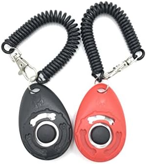 2 pcs Water Drop Shaped Dog Training Clicker Wrist Strip with Button Dog Training System by LLZ shop