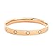JOVO LOVE Jewelry 18 k Rose Gold Love Bangle Bracelets For Women Set In Stone Stainless Steel Crystal Love Bracelet Band Jewelry Gift Promotion Size 7''