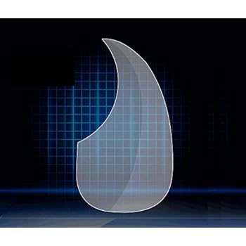 Vencetmat Clear Silica gel Adsorption Without Glue Acoustic Guitar Pickguard With Microfiber Polish Cloth Included(Clear Water)