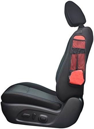 Side Seat Car Organizer - Small Items Car Storage Bag - Long, Waterproof &amp; Durable to Use on Passenger Car Seats Of Truck, Minivan, SUV.. (Red)