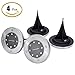 Solar Ground Lights Outdoor 12 Disk Lights Solar Powered Waterproof New In-ground Lights for Garden Deck Stair Step Lawn Patio Driveway Walkway Pathway Yard Decoration (4 Pack, White Light)