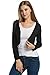 Meaneor Women's Knit Essential Comfy Versatile Bolero Shrug Crop Jacket Cardigan