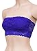 TL Women's Full Floral Lace Strapless Seamless Stretchy Bandeau Tube Bra Top SET6-BLK_WHT_CHA_BLU_COR_LBE XL
