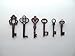 Salome Idea Skeleton Key Charm Set in Antique Copper (48 Charms) 6 Styles – Vintage Style Key Charms (Copper Color)