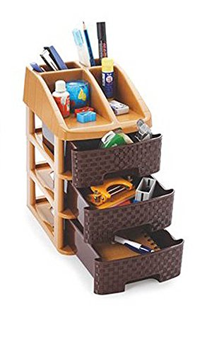 Lazykarts 3 Layers Mini Desktop Drawer Storage Box Sundries Case