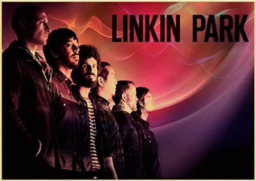 PWERWOTAM Rock Music Band Linkin Park Poster Bar Cafe Home Decor Printed Painting Retro Kraft Paper Wall Sticker 42 * 30Cm