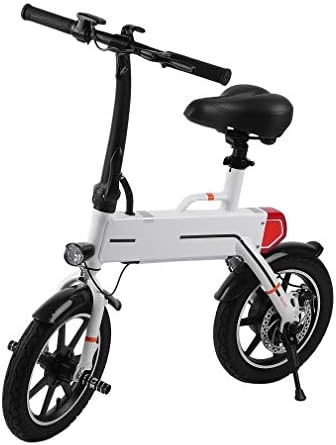 DYU Folding Electric Cycling Bike, 14Inch Mini Aluminum E-Bike 19 Mile Range E Bike