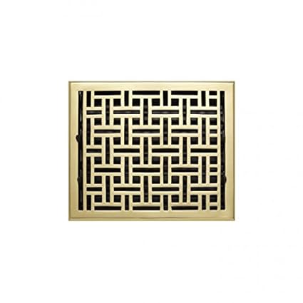 Naiture 8 X 10 Oversized Solid Brass Floor Register Wicker Style
