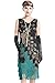 BABEYOND 1920s Vintage Peacock Sequined Dress Gatsby Fringed Flapper Dress Roaring 20s Party Dress