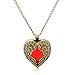 JEWELRIESHOP Vintage Retro Colorful Crystal Owl Pendant Long Chain Necklace with Antiqued Bronze Finish