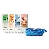 Alliance Products - Alliance - Antimicrobial Cyan Blue Rubber Bands, Size 19, 3-1/2 x 1/16, 1/4lb Box - Sold As 1 Box - 100% latex-free bands contain no natural rubber proteins and have the added benefit of an antimicrobial agent, which inhibits the growth of fungi, molds and bacteria that can cause product deterioration. - Cyan blue color for easy identification. -