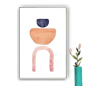 Framed Canvas Wall Art for Living Room, Bedroom Abstract House Canvas Prints for Modern Home Decoration Ready to Hang - 16"x24" inches