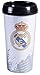 Real Madrid FC Travel Mug - Mug Holds 16 Ounces - Hot and Cold Beverages - Real Madrid Travel Mug is perfect for anyone  - Perfect for Soccer and Football League Fans
