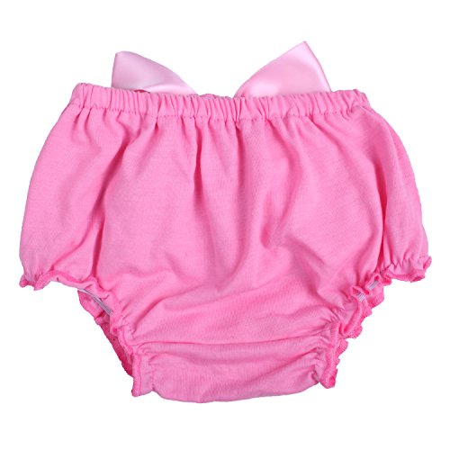 ICObuty Baby Girls Ruffle Bloomer Diaper Cover for Baby Girls Toddlers (Middle(7-12month), Pink)
