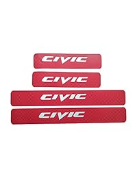 SENYAZON   Adhesivo para puerta de coche, placa de retención de fibra de carbono, para Honda Civic
