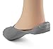 Silky Toes Nylon Mesh Soft Breathable Women's Foot Shoe Liners (9-11, Black/White/Grey (3 Pairs))