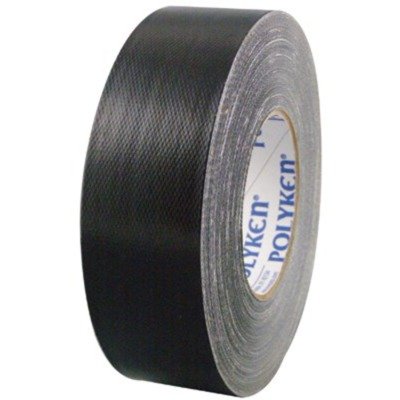 Polyken226 Polyethylene Coated Cloth Nuclear Grade High Performance Duct Tape, 200 Degree F Performance Temperature, 30 lbs/in Tensile Strength, 55m Length x 48mm Width, Black