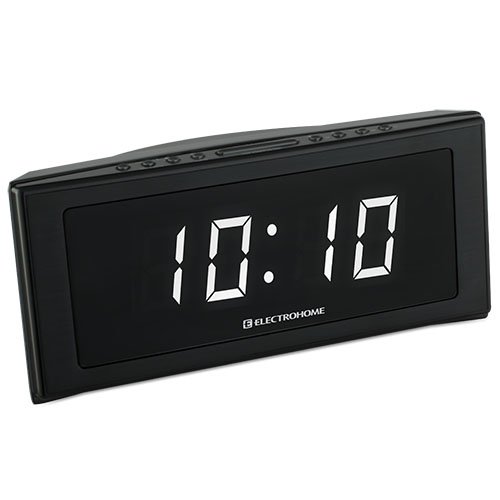 Electrohome 1.8 Jumbo LED Alarm Clock Radio with Battery Backup, Auto