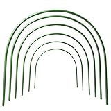 Greenhouse Hoops Rust-free Grow Tunnel 4ft Long Steel with Plastic Coated Support Hoops for Greenhouse, 6 Pack