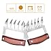 wuudi Pulled Pork Shredder Claws, 18/8 Stainless Steel Meat Claws BBQ Meat Handler Forks for Shredding Handling & Carving Food (BPA Free)