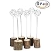 NUOLUX Wooden Memo Photo Holder Card Paper Note Clip Wedding Place Name Card Holders 6pcs