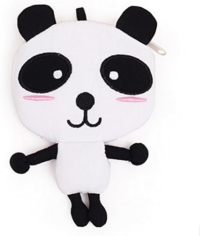 Big Mango Super Cute 3D Panda Cartoon Zipper Coin Purse Wallet Pouch Key Bag for kids Mini Handbag Light -White