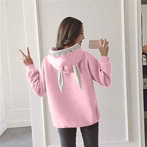 Clearance!Dressin_Women's Fashion Lovely Hooded Pocket Animal Ear Long Sleeve Pullover Sweatshirt - Thumbnail 7