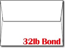 Envelopes, A7 White, 32lb Bond - 100 Envelopes