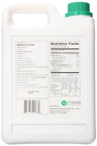 Possmei Flavored Syrup, Mango, 5.5 Pound - Thumbnail 3