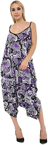 New Ladies Cami Lagenlook Romper Loose Harem Jumpsuit Playsuit Dress Plus Size