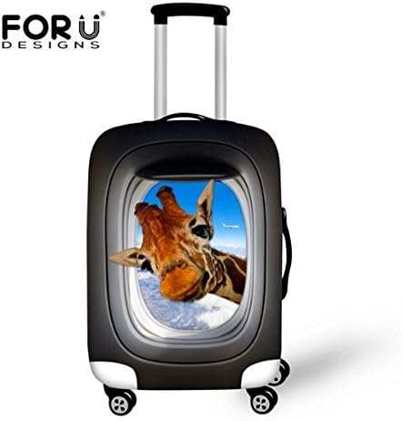 High 3D Animal Print Protective Baggage Cover For 18-30 Inch Trolley Suitcase Elastic Waterproof Travel Luggage (S, C0062)