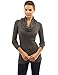 PattyBoutik Women's Cowl Neck Raglan Long Sleeve Zip Sweater