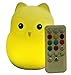 Goodnight Owl Junior Rechargable Night Light for Kids & Toddlers - Multi-Color LEDs (9 Colors!), Remote Control, BPA-Free Silicone, 9 Levels of Brightness, Auto-Off Timer. Super Cute and Fun!