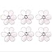 Flower Decor White Silver Mini Nylon Flowers Decorations Baby Nursery Bedroom Girls Room Wall Wedding Birthday Party Shower Home Craft Mesh Fake Artificial Butterfly Life (X-Small 2