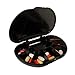 Travel Size 8 Compartment Pill Box Holds up to 150 Pills (Actual Size: 6.0"w X 4.0"d X 1.2"h) made in USA (BLACK)