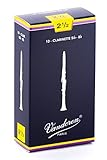 Vandoren CR1025 Bb Clarinet Traditional Reeds Strength 2.5;  Box of 10