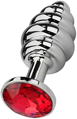 Loveria Hot!Stainless Steel Butt Anal Plug Cosplay Sex Game Increase Sex Fun for Women/lover/couple,Great gift (Red)