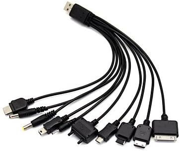 Adapter and cables, 10 in 1 Universal Durable Multi USB Cable Car Charger for Mobile Phone Samsung HTC Apple LG