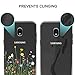 Unov Case for Galaxy J3 2018 Clear Design Slim Protective Soft TPU Bumper Embossed Pattern Cover Galaxy J3 Achieve Star Express Prime 3 V 3rd Gen (Flower Bouquet)