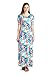 82 Days Women'S Rayon Span Printed Maxi Dress with Elastic Waistband - Solid