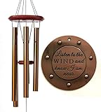Memorial Wind Chime CUSTOM Gift after Loss of Loved One Remembering After Loss Amazing Grace Garden Funeral or Anniversary Heaven Day Gift Giving Listen to the Wind and Know I am Near
