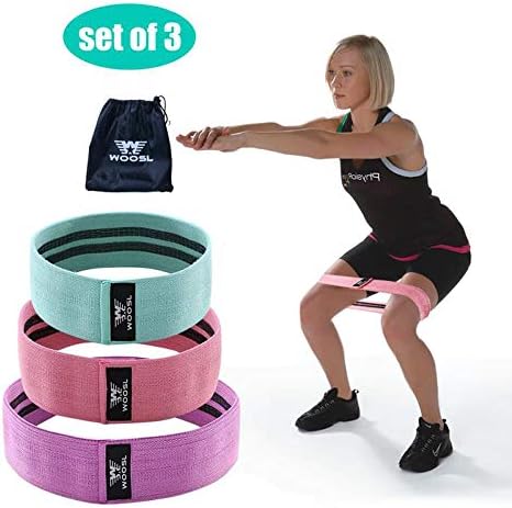 Moserking Resistance Bands Exercise Bands for Booty,Hip Bands for Legs and Butt, Stretch Bands for Physical, Set of 3, Workout Bands with Workout Book & Carry Bag