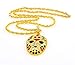 sameno Men's Hip-hop European and American Style Mask Personality Facebook Pendant Necklace Trend Fashion Jewelry (Gold)