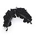 Meilliwish Flowers Rose Hair Clip Ponytail Holder 1 PCS(H41)(Black)