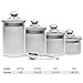 +Steel 4-Piece Stainless Steel Canister Set with Scoop and Lids